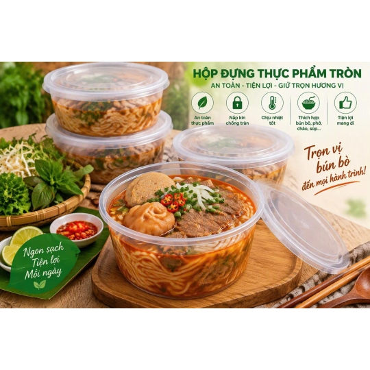 Hộp đựng thực phẩm dạng tròn